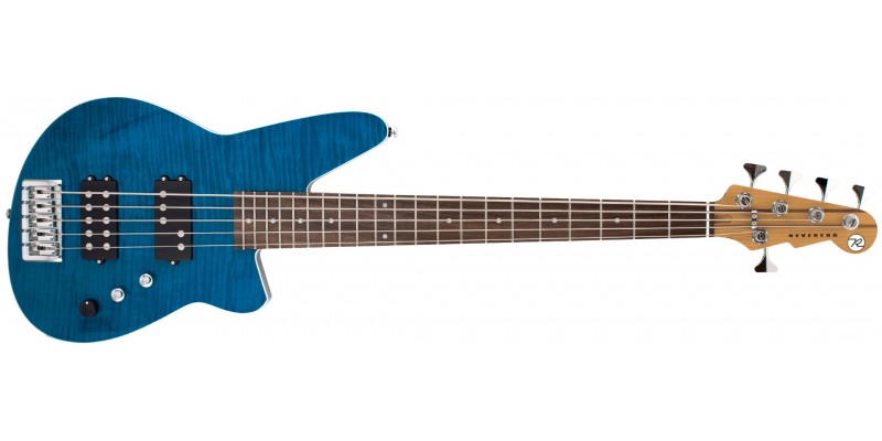 Reverend Mercalli 5 FM Transparent Blue Flame Maple Front