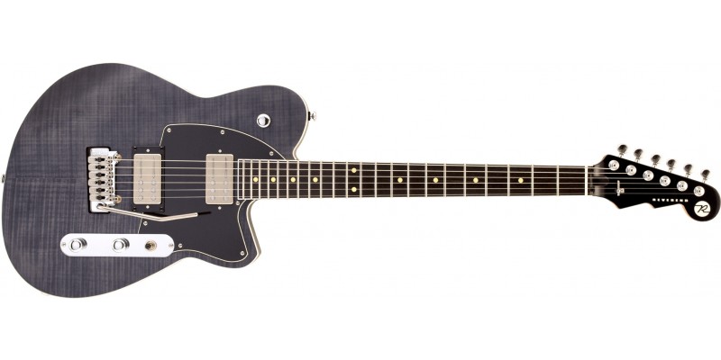 Reverend Reeves Gabrels Signature Satin Black Flame Maple Front