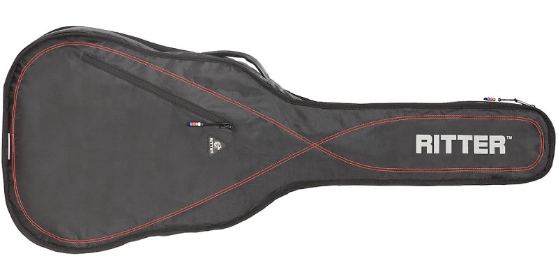 Ritter Performance RGP2-D Dreadnought Guitar Gig Bag Black Red