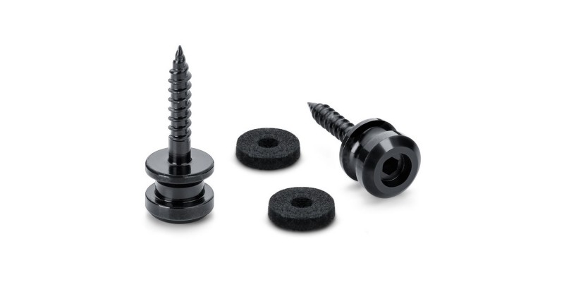 Schaller Buttons For S-Locks Black Chrome Pair Medium