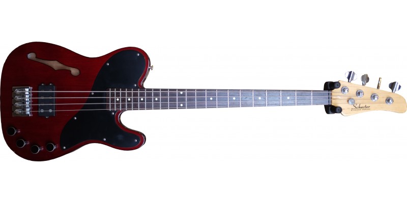 Schecter-Baron-H-Semi-Hollow-Bass-Cherry-Front