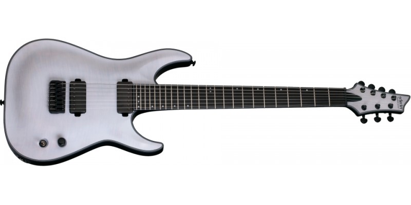 Schecter KM-7 Keith Merrow Trans White Satin 7 String Guitar