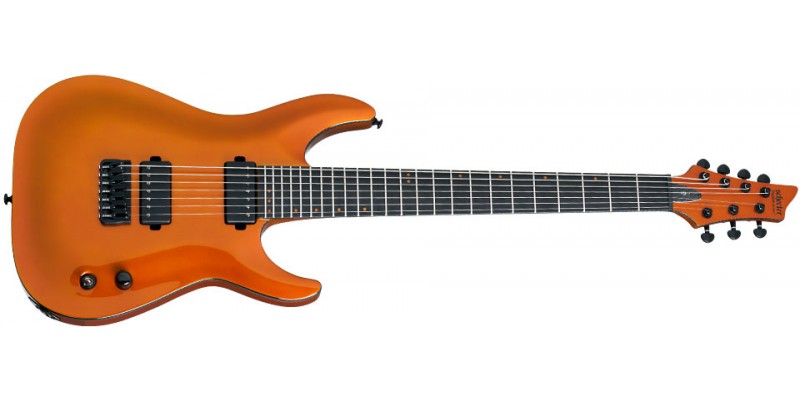 Schecter keith merrow km outlet 7 lambo orange