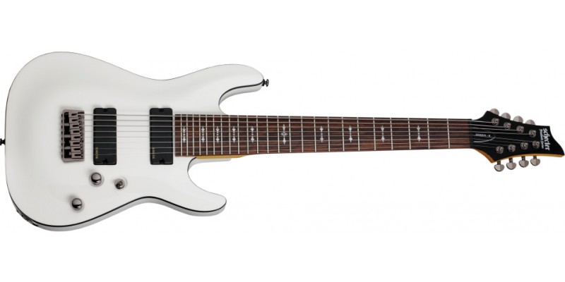 Schecter Omen-8 Vintage White 8 String Guitar