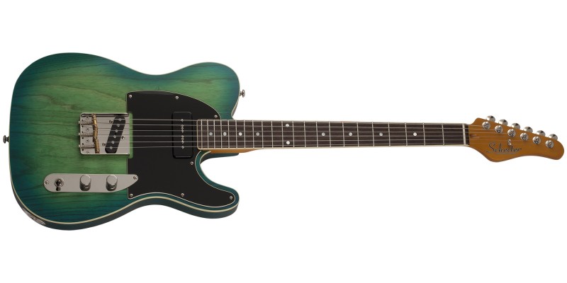 Schecter PT Special Aqua Burst Pearl Front