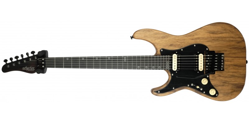 Schecter Sun Valley Super Shredder Exotic Black Limba Left Handed Front