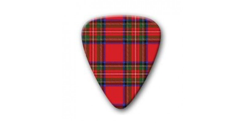 Scottish Red Tartan Plectrum Guitar Pick