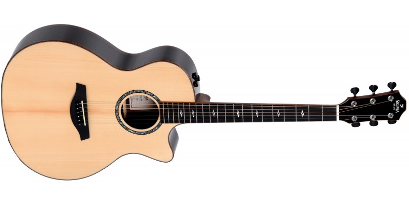 Sigma GECE-3+ Macassar Ebony Electro-Acoustic Guitar Front
