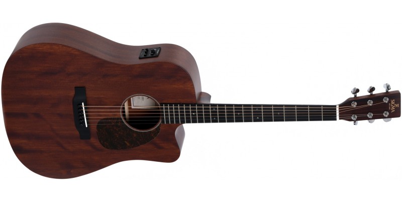 Sigma DMC-15E+ Cutaway Dreadnought Acoustic Guitar Front