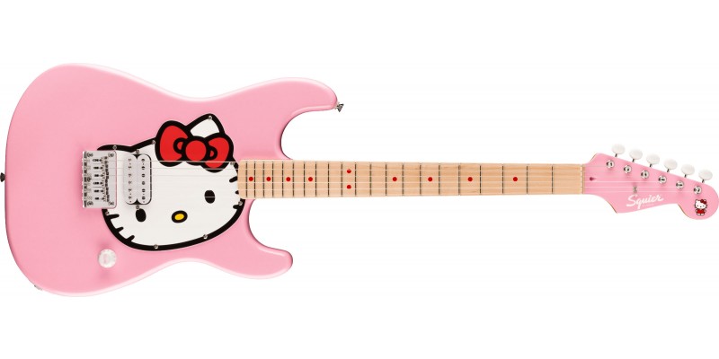 Squier by Fender x Hello Kitty Pink Stratocaster with Gig Bag