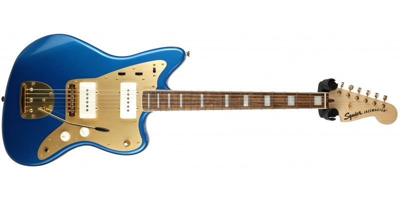 Squier 40th Anniversary Jazzmaster Gold Edition Lake Placid Blue B Stock Front