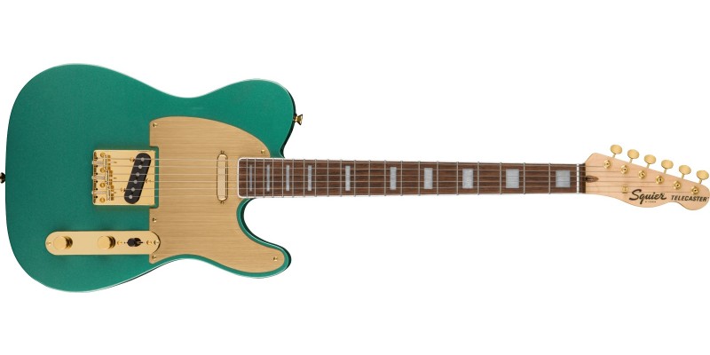 Squier 40th Anniversary Telecaster Gold Edition Sherwood Green Metallic Front