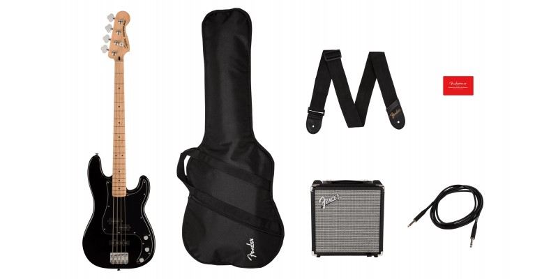 Squier Affinity PJ Bass Pack Black Main