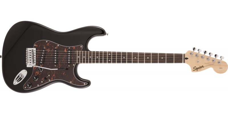 Squier FSR Affinity Series Stratocaster Black Tortoiseshell Pickguard Front
