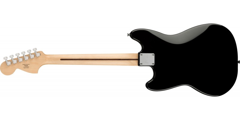 Squier FSR Bullet Competition Mustang HH Black with Shoreline Gold Stripes