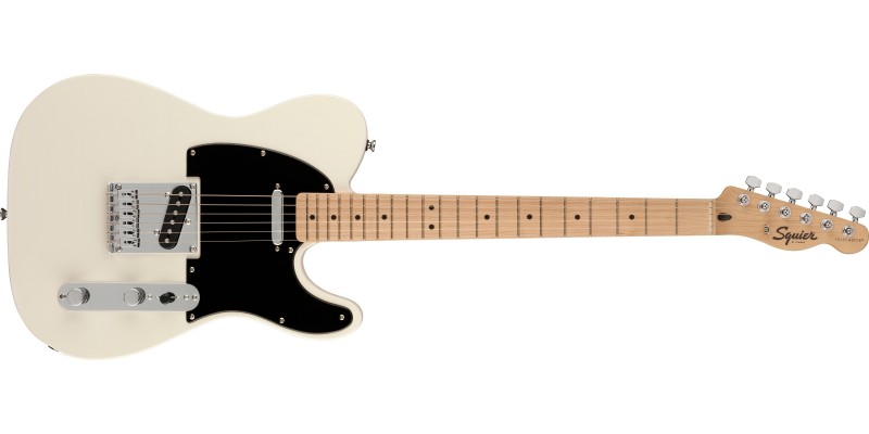Squier FSR Bullet Telecaster Olympic White Black Pickguard