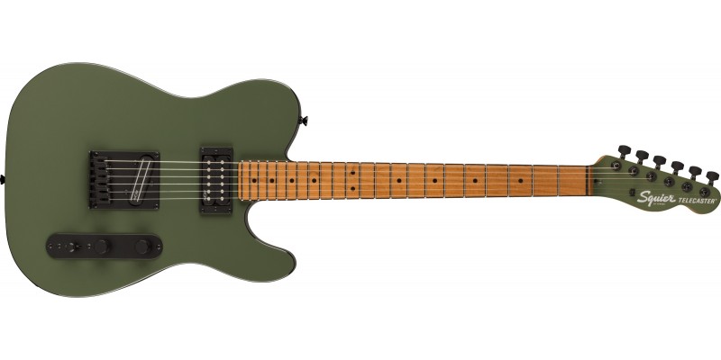 Squier FSR Contemporary Telecaster RH Roasted Maple Fingerboard Olive Front