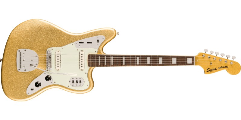 Squier Limited Edition Classic Vibe '70s Jaguar Gold Sparkle