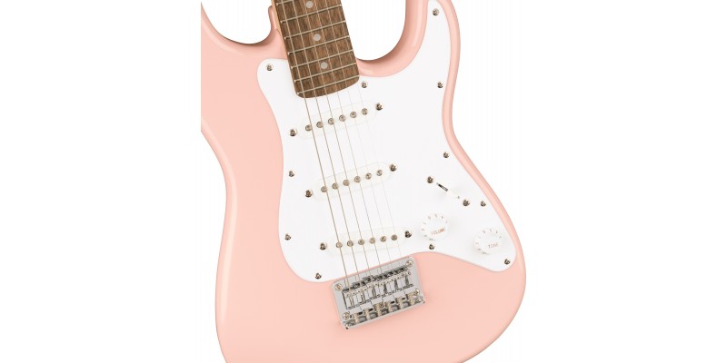 Squier Mini Stratocaster Kids Guitar Shell Pink