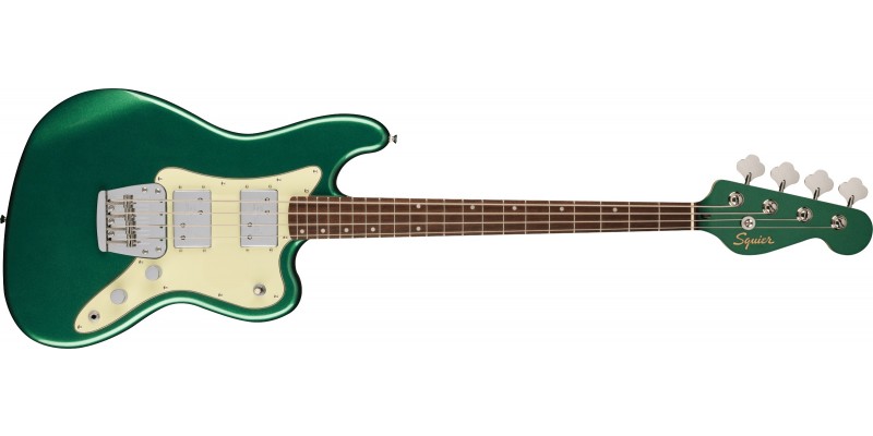 Squier Paranormal Rascal Bass HH Mint Pickguard Sherwood Green Front