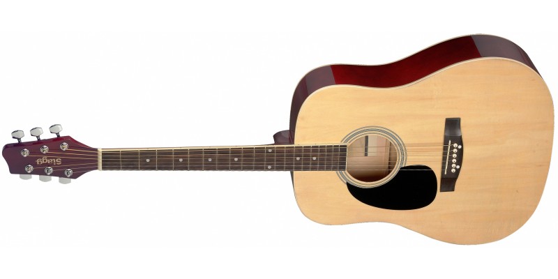 Stagg SA20D 3 4 Acoustic Guitar Left Handed Natural Guitar