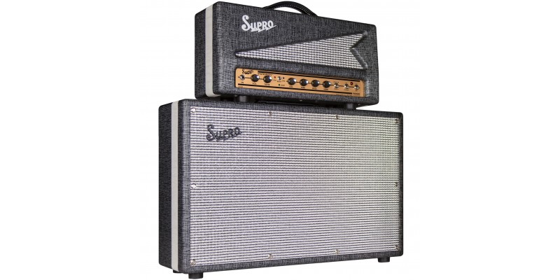 Supro-1699R-Head-With-1799-Statesman-2-x12-Half-Stack-Pack Front
