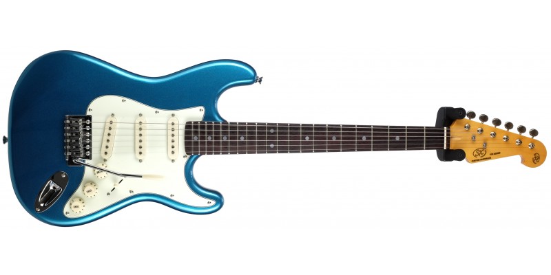 SX SST62+ 3/4 Size Electric Guitar Lake Pacific Blue Front