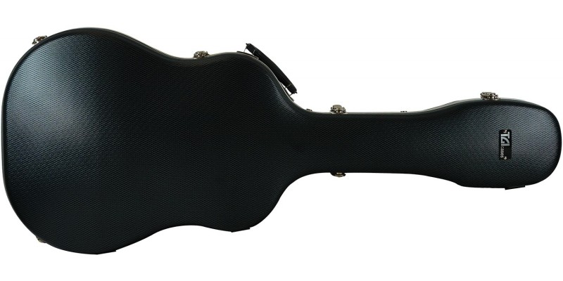 TGI Dreadnought Acoustic Guitar Case Carbon Fibre Effect