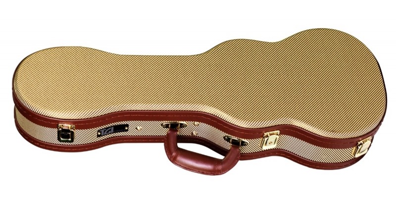 TGI Concert Ukulele Tweed Wooden Case Guitar
