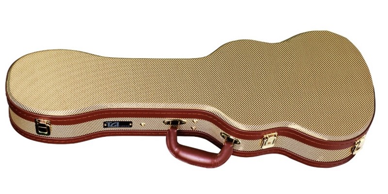 TGI Tenor Ukulele Tweed Wooden Case Front