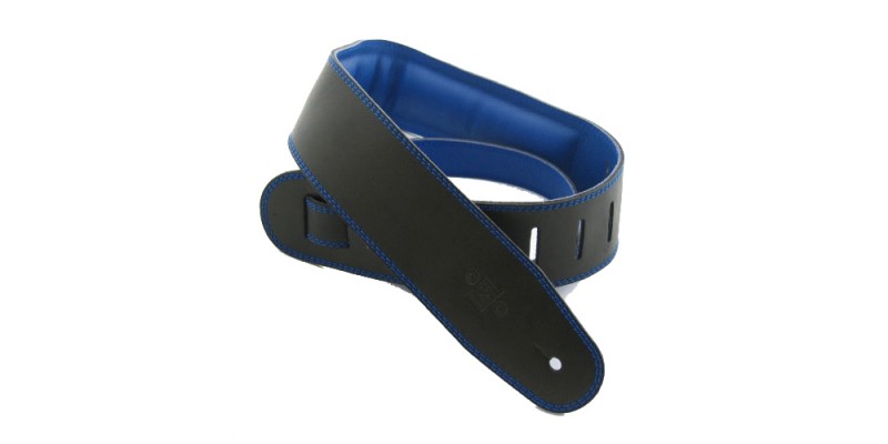 DSL GEG25-15-8 Leather Strap Black with Blue Backing 2.5 Inches