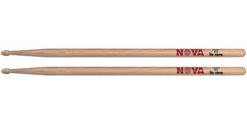 Vic Firth Nova 5B Drumsticks USA Hickory Wooden Tip