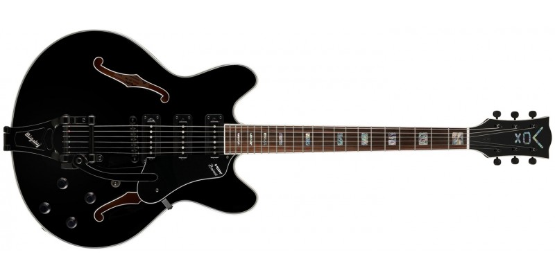 Vox Bobcat S66B Bigsby Jet Black Front
