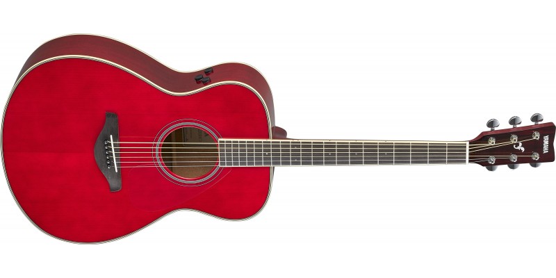 Yamaha FS-TA TransAcoustic Guitar Ruby Red Front