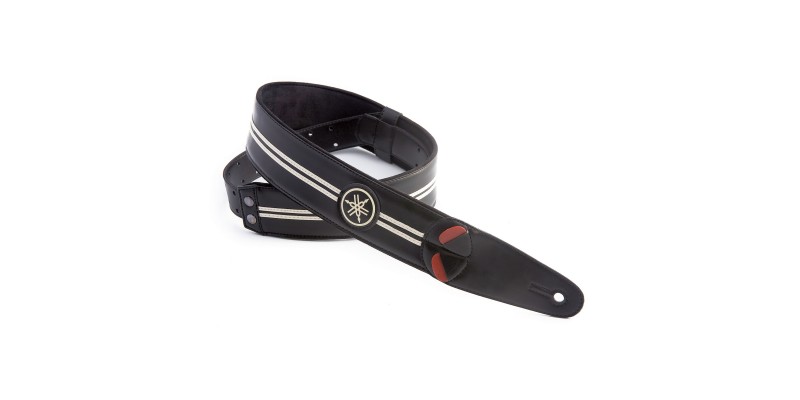 Yamaha RightOn Race Vegana Guitar Strap Black Ivory Guitar