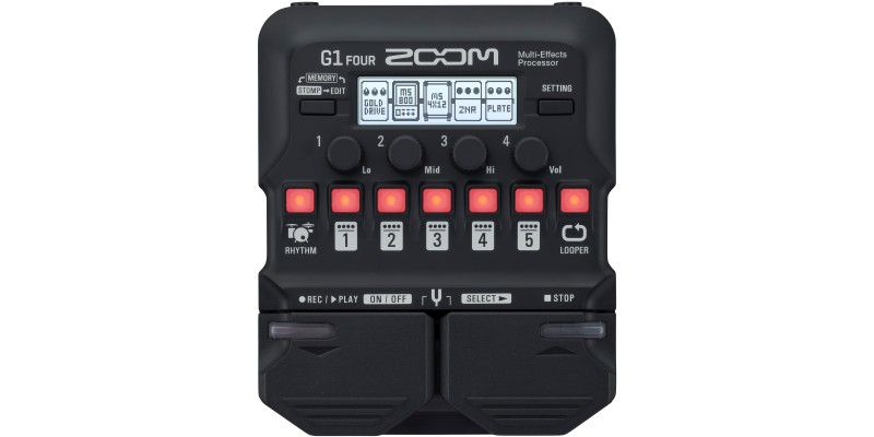 Zoom G1 Four Guitar Multi-Effects Pedal Front