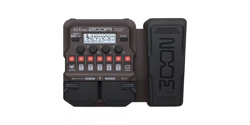 Zoom A1X Four Acoustic Guitar Multi-Effects Pedal Front