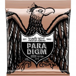 2076 Ernie Ball Paradigm Medium Light Phosphor Bronze Acoustic Strings 12-54 Front