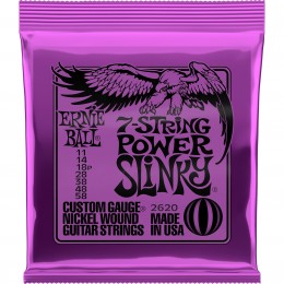 2620 Ernie Ball 7 String Power Slinky for Electric Guitar