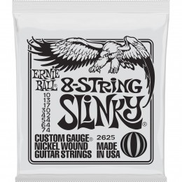 2625 Ernie Ball 8 String Slinky Nickel Wound 10-74 Guitar Strings