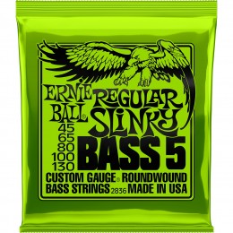 2836 Ernie Ball Regular Slinky 5 String Bass Nickel Wound 45-130