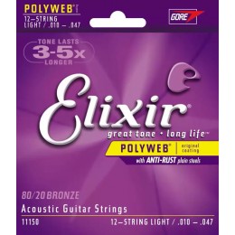 Elixir Acoustic 80-20 Bronze 12-String Set POLYWEB 10-47