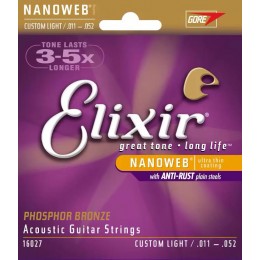 Elixir Acoustic Phosphor Bronze with NANOWEB Coating 11-52