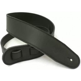 DSL GLG25-1 2.5" Leather Three Ply Black Guitar Strap