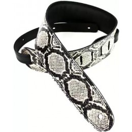 DSL SKG25-33-1 Snakeskin White and Black Guitar Strap