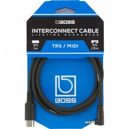 Boss BMIDI-5-35 TRS/MIDI Interconnecter Cable In Packaging