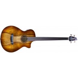 Breedlove Pursuit Exotic S Concerto Amber Fretless Bass CE Front