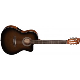 Cort Jade E Nylon Dark Brown Burst Front