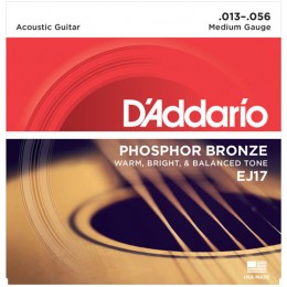 D'Addario EJ17 Phosphor Bronze Medium Acoustic Guitar Strings 13-56