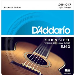 D'Addario EJ40 Silk & Steel Folk, 11-47 Strings